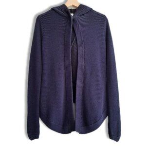 IVIVVA by Lululemon Cardigan Sweater w/ Hood Navy Kids Youth Sz 12